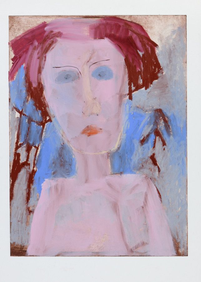  Sieben Frauen - Gertrud, Überzeichnete Radierung, 40 x 30 cm, 2021