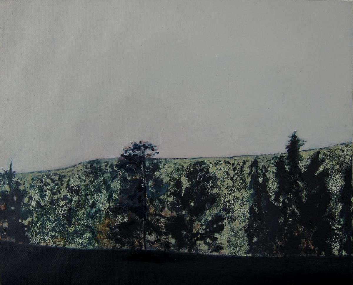  Einsame Stelle, Öl auf kaschiertem Holz, 30 x 40 cm, 2020