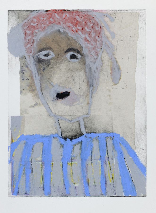  Sieben Frauen - Simone, Überzeichnete Radierung, 40 x 30 cm, 2021